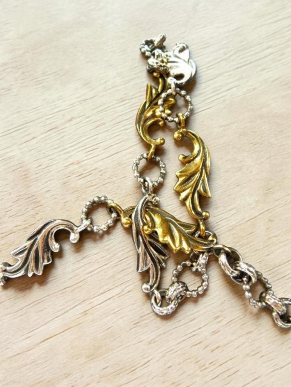 Echo of the Dreamer Acanthus Sterling Bronze 26-28” Necklace Artisan Designer - Picture 15 of 17
